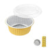 7" Sturdy Aluminum Foil Pans with Lids (5 Pack), 2X Thicker Heavy Duty Reusable Tin for Cooking Baking...