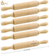 BILLIOTEAM 6 Pack 8 Inch Mini Wood Rolling Pin,Great for Children Kids Girls and Boys,Small Wooden Rollers for Art and Crafting,Baking,Cookie Doug...