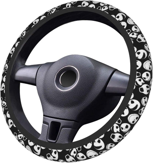 Jack Skellington Elastic Steering Wheel Cover, Made of Top Grade Neoprene, Durable, Anti Slip and Anti Abrasion...