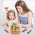 Montessori Educational Toys Wooden Carrots Harvest Shape Size Sorting Games for Matching Puzzle Gift Preschool Learning for Boys Girls Kids Toddle...
