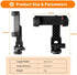 TARION Tripod Phone Mount Holder with 3 Cold Shoe Mount Cell Phone Mount Adapter for Tripod 360° Rotation Universal 1/4" Screw Smartphone Tripod A...