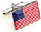 American Flag USA America Pair Cufflinks in a Presentation Gift Box & Polishing Cloth...