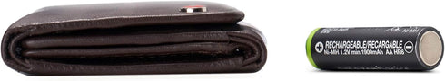 Alpine Swiss RFID Mens Theo Trifold Wallet Deluxe Capacity With Divided Bill Section Camden Collection Soft Nappa Brown...