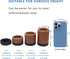 4 Sets Round Furniture Bed Risers (Brown) Adjustable Bed Lifts Risers 1 inch for Bed Frame, Chair Risers, Sofa, Home Heavy Duty Table Couch Legs F...