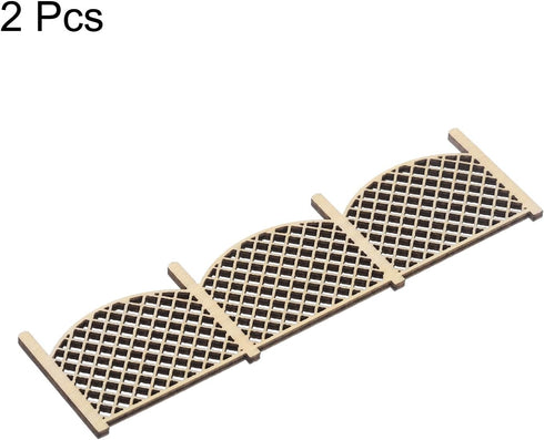 MECCANIXITY 2pcs 3.54 Inch Miniature Garden Fence, Mini Ornament Wood Picket Fence Decorative for Dollhouse Home DIY, 0.08" Wood Simple Style...