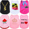 Dog Clothes for Small Medium Puppy Girl Summer Shirt Costume for Chihuahua Yorkie Female Pet Outfits Sweatshirt Cat Clothing Pink Vest Apparel Acc...