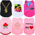 Dog Clothes for Small Medium Puppy Girl Summer Shirt Costume for Chihuahua Yorkie Female Pet Outfits Sweatshirt Cat Clothing Pink Vest Apparel Acc...