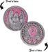Breast Cancer Prayer Token with Patron Saint Agatha Prayer Card and Pink Ribbon Lapel Pin with Angel with Wings Design | Inspirational Gift Set of...