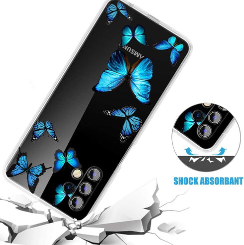 Phone Case for Galaxy A32 5G, Samsung A32 5G Case for Girls Women, Clear Slim Shockproof Pattern Soft Flexible TPU Back Phone Protective Cover Cas...