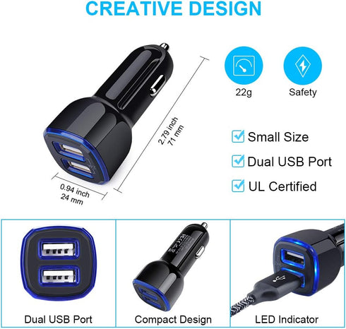 Type C Charger Fast Charging Block for Samsung Galaxy S24 Ultra S23 FE S22 S21 S20 S10 Note 20 A15 5G A54 A51 A10e A20 A50 A71 A21 A11 A01 A14, LG...
