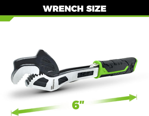 6 Inch Multi-function Adjustable Pipe Wrench,Quick Self-Adjusting, Power Grip for 7-15mm Nuts, Pipes Use?Chromium Vanadium Steel...