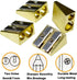 Pencil Sharpener Metal Brass Plated Sharpeners,Rectangular Dual 2 Holes Sharpeners,Hand-held Metal Sharpeners for Colored Graphite Pencils Crayons...