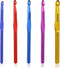5 Pcs Crochet Hook Set 6.5m(K)/8mm(L)/9mm(M)/10mm(N)/12mm(O) Large Size Ergonomic Handle Aluminum Knitting Needles Craft Weave Yarn Set Colorful A...