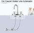 JUWO 16" Faucet Supply Line Extension, 3/8" x 3/8" Comp Stainless Steel Faucet Extension Hose Connector, For Large Sink or Longer Distance Extenti...