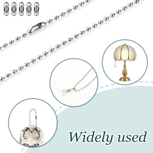 200Pcs Ball Chain Connector Clasps Fits 2.4mm Beaded Ball Chain, Roller Blind Ball Chain Cord Connector Clips Jewelry Making Accessories Clips for...