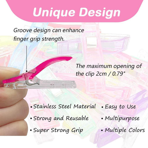 Large Sewing Clips for Fabric and Quilting, KOLUPA Plastic Clips Fabric Clips Quilt Clips 30 Pcs, Sewing Notions for Sewing Quilting Supplies Craf...
