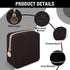 Iqimott Nylon Mini Makeup Bag, Preppy Small Cosmetic Bag Compact Make up Pouch Toiletry Bag, Waterproof Zipper Purse Travel Coin Pouch Sanitary Na...