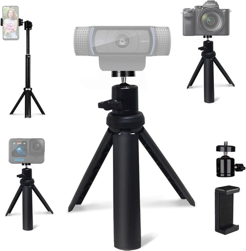 NexiGo Lightweight Mini Tripod for Camera/Phone/Webcam, Extendable Stand, for NexiGo Logitech Webcam C920 C922 C925e C922x C930e C930 C615 Brio an...