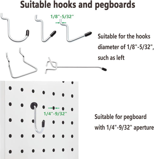 Pegboard Hook Locks, for Stopping Hooks from Falling Off, 60PCS, Black...
