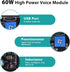 60W Voice Playback Module, PEMENOL DC 9-24V High Power Music Player Mp3 Trigger Amplifier 64Mbit Flash Storage Sound Board Supprt Sound and Light ...