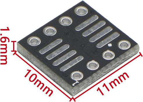 JIUWU 8 Pin Double-Side Prototype Printed Circuit PCB Adapter Universal Board Protoboard SO MSOP TSSOP SOIC SOP8 to DIP8 for DIY Soldering and Ele...