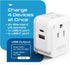 Ceptics Brazil Power Plug Adapter Travel Set, 20W PD & QC, Safe Dual USB & USB-C 3.1A - 2 USA Socket - Compact & Powerful - Also Use in Peru, Chil...
