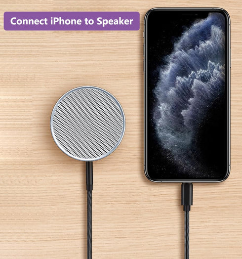 Aux Cord for iPhone, Lightning to 3.5 mm AUX Cable for Car Stereo, Speaker, Headphone, Auxiliary Audio Jack Cable Compatible with iPhone 14 13 12 ...