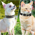 Spiked Dog Collar for Small Dogs Soft PU Leather Spike Puppy Collar Anti Bite Studded Rivet Cat Collar for Kittens Small Medium Pets Like Chihuahu...