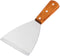 Super Z Outlet Stainless Steel Blade Grill Slant Edge Scraper Wooden Handle for Food Service, Cleaning Supplies, Barbecue Cooking Restaurants...