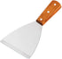 Super Z Outlet Stainless Steel Blade Grill Slant Edge Scraper Wooden Handle for Food Service, Cleaning Supplies, Barbecue Cooking Restaurants...