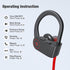 Bluetooth Headphones, Wireless Headphones 16H Playtime Wireless Earbuds with Mic Stereo in-Ear Earphones, IPX7 Waterproof Sports Headphones Sound ...