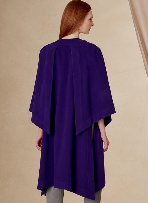 Vogue Misses' Loose-Fitting Unlined Cape Sewing Pattern Kit, Code V1818, Sizes XS-S-M-L-XL-XXL, Multicolor...