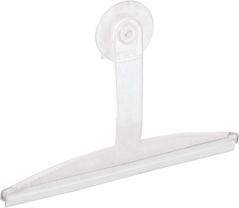 iDesign 22300 Plastic Plastic Suction Squeegee with Storage Hook Shower, Window, and Mirror Accessory for Master, Guest, Kids' Bathroom Cleaning, ...