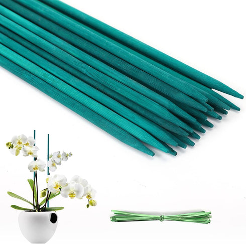 Green Bamboo Stick Plant Pile Indoor Garden Flower Plant Rack is Suitable for Bamboo Garden Stick, Bamboo Label Garden Stick Potted Plants, Crafts...
