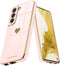 Teageo for Samsung Galaxy S22 5G Case for Women Girl Cute Love-Heart Luxury Bling Soft Back Cover Raised Full Camera Protection Bumper Silicone Sh...