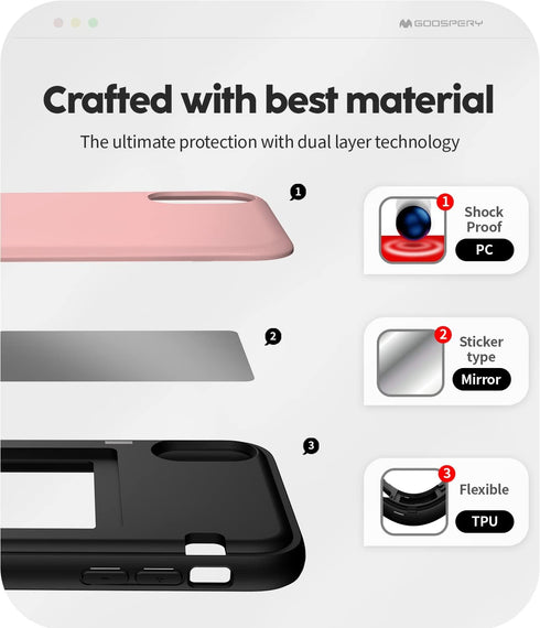 GOOSPERY Magnetic Door Bumper Compatible with iPhone XR, Wallet Case with Card Holder, Protective Dual Layer Bumper Phone Case - Pink...