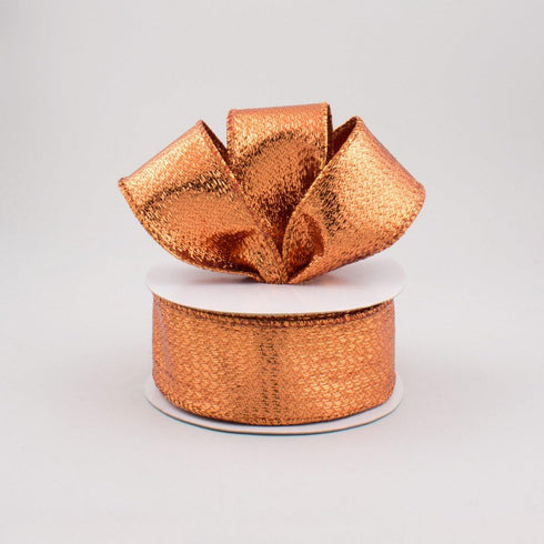 1.5" Wide Metallic Lame Wired Ribbon Copper (10 Yards) Fall & Halloween...