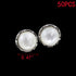 MY MIRONEY 50-Pack White Pearl Buttons 12mm Half Domed Button Half Ball Pearl Buttons with Shank for Clothes, Craft, Sewing...