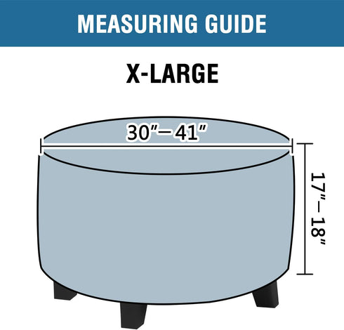 H.VERSAILTEX Round Ottoman Slipcover Ottoman Covers Slipcover Footstool Protector Covers Storage Stool Ottoman Covers Stretch with Elastic Bottom,...