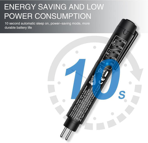 1 PC Car Brake Fluid Test Pen, Hydraulic Oil Moisture Analyzer Troubleshooter, Universal Diagnostic Test Tool with 5 LED Indicators, Product Compa...