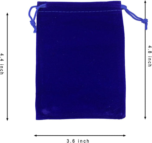 AEAOA Gift Bags, Pack of Pieces 25 4.8" X 3.6" Velvet Drawstring Jewelry Pouches, for Candy, Pins, Jewelry, Treats, Birthday Party Favors (Royal B...