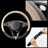 COFIT Breathable Car Steering Wheel Cover 15 inch Auto Universal Leather Wrap Non-Slip Steeringwheel Protector Automotive Interior Accessories, Be...