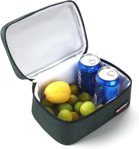 Small Lunch Bag Mini Lunch Box Insulated Portable for Adults Men Women Work with Handle Black...