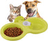 Puppy Double Bowl, Puppy Double Bowl Stainless Steel Dog Bowl Pet Cat Dog Puppy Double Bowl Hanging Food Water Feeder for Crate Cage Small (Green)...