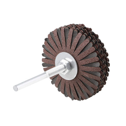 uxcell Abrasive Cloth Flap Wheel Sanding Star 1/4-Inch Shank for Woodworking Root Carving Furniture Polishing 120 Grit...