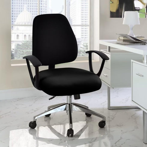 SARAFLORA Office Computer Chair Covers, Stretchable Desk Chair Seat Cushion Covers,Universal Spandex Computer Chair Slipcover,Removable Washable R...