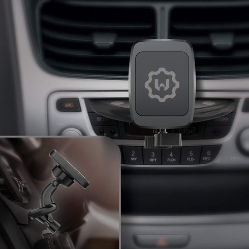 WixGear Rectangular Head Universal CD Slot Magnetic Car Mount Holder, for Cell Phones and Mini Tablets with Fast Swift-Snap Technology......