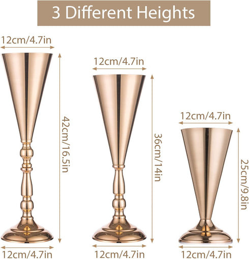 Sziqiqi Trumpet Floral Centerpiece Riser Stand for Wedding Reception Centerpieces Party Event Anniversary Birthday Decoration Flower Arrangement P...
