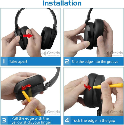 Geekria QuickFit Replacement Ear Pads Compatible with Skullcandy Crusher Wireless/Evo/ANC, Hesh 3/EVO/ANC, Venue ANC Headphones, Ear Cushions (Bro...