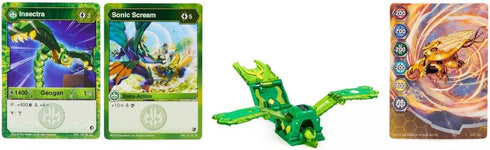 Bakugan Geogan Rising 2021 Ventus Insectra Geogan (Viloch Combiner Part 2 of 7) Collectible Action Figure and Trading Cards...